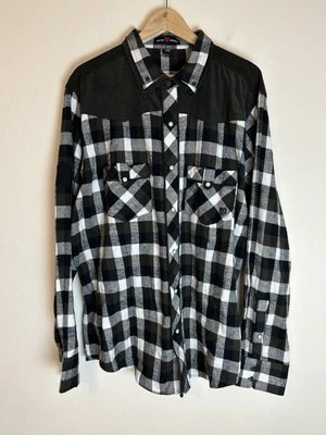 Artful Dodger Pearl Snap Button Up Shirt 3XL Men’s Corduroy Plaid Western Y2K - Image 1 of 4