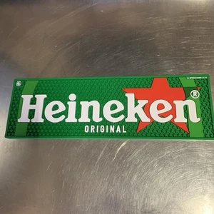 Heineken Bar Beer Mat Green Runner Rubber Mancave Home Bar Pub - Picture 1 of 6