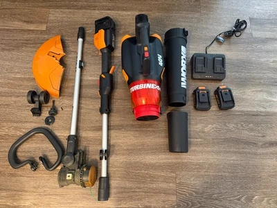 WORX - Kit combinado de recortadora de césped y soplador de hojas inalámbrico 40V 13" (2 x 2,0 Ah Batt Foto 1 de 2