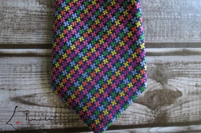 Charles Tyrwhitt London 100% silk Multi color geometric slim neck tie - Image 1 of 4