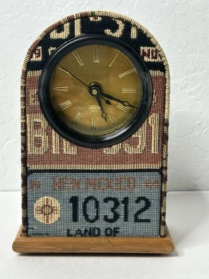 Trend Quartz Novelty Mantel Clock Analog States Tapestry Unique Rare Traveling - Image 1 of 4