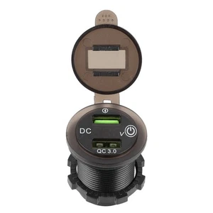 *´ Red LED Light Dual USB Port QC 3.0 Fast Charging Waterproof With LED - Photo 1 sur 12