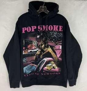 Vlone x Pop Smoke King of NY Hoodie Herren Größe Small Schwarz Pullover - Bild 1 von 8