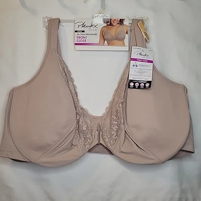 Playtex Bra 48DD Dreamwire Front Close Light Taupe 4423 New with Tags - Image 1 of 4