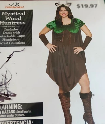 Women's Costume Huntress Mystical Wood CosPlay Sm 4/6 Renaissance Fair New  - Image 1 of 3