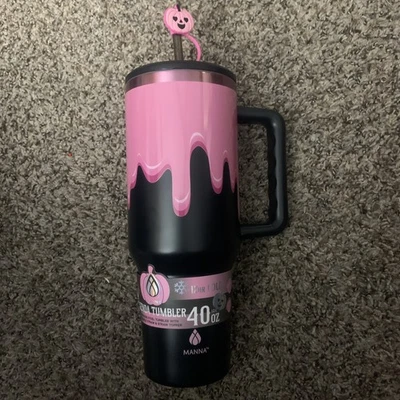 Vaso Rosa Ooze Maná Acero Inoxidable con Pajita Reutilizable y Topper. 40 OZ. Foto 1 de 4