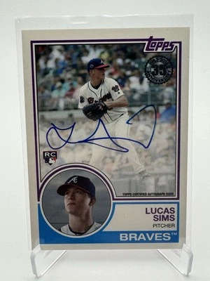 2018 Topps - 1983 Topps Design Autographs Lucas Sims #83A-LS (AU, RC) - Image 1 of 2