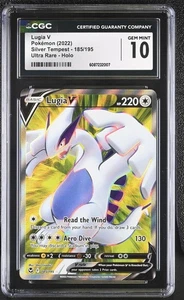 2022 POKEMON SWSH SILVER TEMPEST #185 LUGIA V FULL ART CGC 10 - Picture 1 of 2