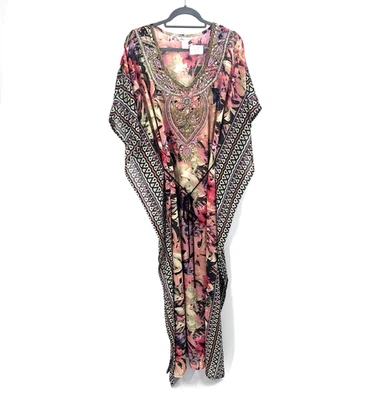 Lucky & Coco Boho Vestido Caftán Adornado con Cuentas Colorido - Nuevo con Etiquetas Foto 1 de 4