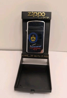 Vintage  1959 Zippo Lighter USS Underwood FFG 36 US Navy  - Imagem 1 de 4