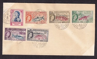 Ilhas Turcas e Caicos 1957 capa Columbus Stampo Studio revendedor Nassau Bahamas - Imagem 1 de 2