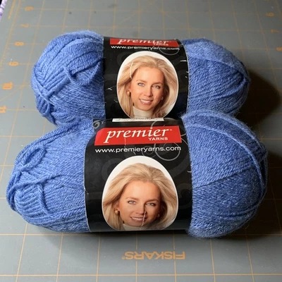 Premier Yarns- Serenity Sock Yarn Deborah Norville Sky Blue  Lot Of 2 Skeins - Image 1 of 4