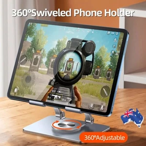 360° Swivel Metal Portable Tablet Stand Riser Bracket Adjustable Holder For Desk - Picture 1 of 22