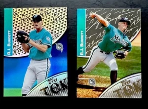 2000 TOPPS TEK #6 AJ BURNETT -2 Card Lot - Patterns 8, 11 MINT - Picture 1 of 2