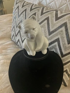 Lladro Resting Polar Bear #1208 Spain Porcelain Figurine Seated Sitting Vtg - Picture 1 of 6