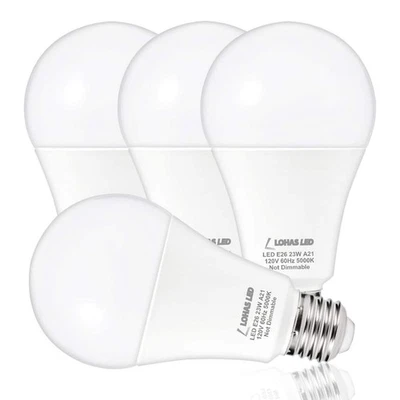 LOHAS A21 Bright LED Light Bulb 150W-200W Equivalent LED Bulbs 23 Watt Garage... - Image 1 of 4