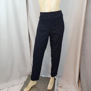 Pantalones elásticos delanteros planos de tiro medio negros lisos Alfani talla 16 XLARGE XL - Imagen 1 de 5