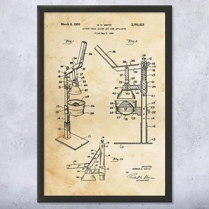 Juicer Patent Wall Art Poster, Canvas or Framed Bar Decor Bartender Gift - Picture 1 of 15