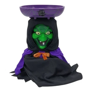 READ Animated Face Changer Halloween Witch  Princess Gypsy Candy Bowl Prop - Picture 1 of 10