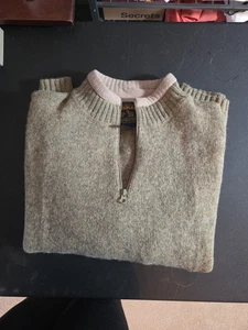 Vintage Woolrich Strick Shetland Wolle Pullover Herren XLarge 1/4 Reißverschluss Fleece Kragen - Bild 1 von 12