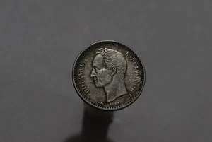 🧭 🇻🇪 VENEZUELA 1/2 BOLIVAR 1912 ARGENTO SCARSI DETTAGLI NITIDI B84 #K3778 - Foto 1 di 3