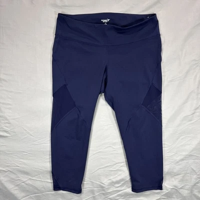 Old Navy Active Legging Capris Women XL Go-Dry Blue Athleisure Workout Mesh Line - Image 1 of 4