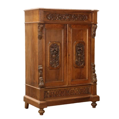 Antique Cupboard Neo-Renaissance Walnut Italy XIX Century Original - Image 1 of 4