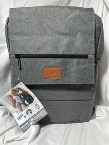 Mochila Bolsa de Pañales Todo en Uno Pillani Gris Cremallera Bebé Equipo Cambiador Almohadilla - Imagen 1 de 3