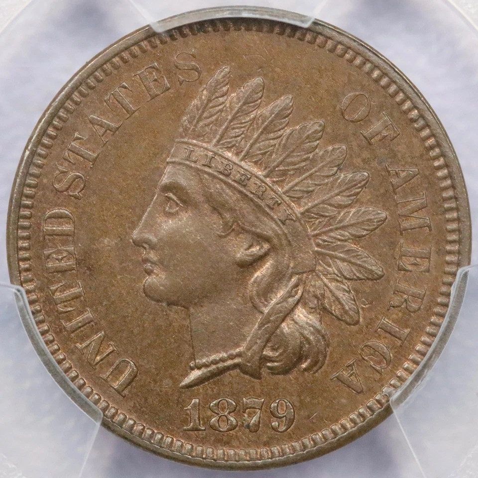 Centavo cabeza india 1879 1c - graduación profesional PR 64 BN Foto 1 de 4