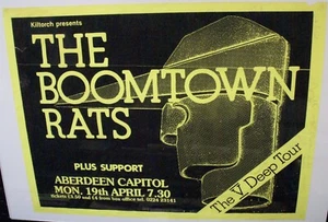 The Boomtown Rats David McHale Poster Signed x 5 Original Aberdeen Concert 1982 - Bild 1 von 14
