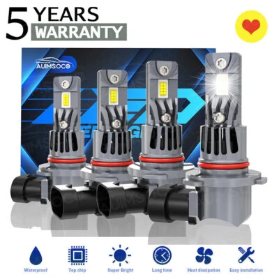 KIT de faros LED 10000K bombillas de haz alto bajo para Honda Prelude 1992-1996 Foto 1 de 4