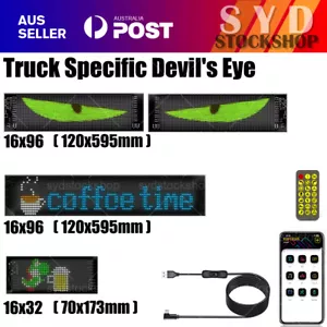 2PCS Truck-Specific Devil's Eye LED-Screen Car Light Truck Dynamic LED Light DIY - Picture 1 of 15