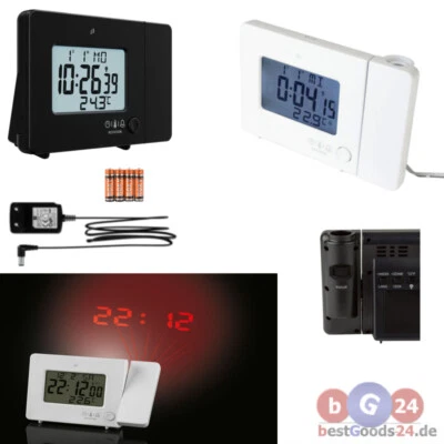 Funk Projektionswecker Wecker Innentemperatur Projektor LED Funkuhr Funkwecker - Bild 1 von 4