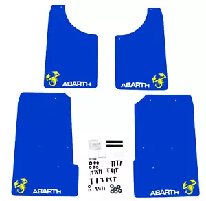 Abarth 500 595 695 Guardabarros Estilo Rally 4mm Azul PVC con Logo W - Imagen 1 de 5