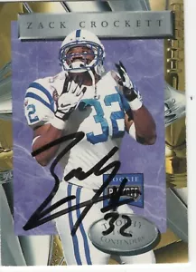 ZACK CROCKETT SIGNED AUTOGRAPHED INDIANAPOLIS COLTS 1996 PLAYOFF ROOKIE CARD #79 - Picture 1 of 1