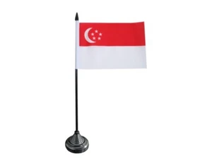 Tischflagge Singapur singapurische Tischfahne 10x15cm - Bild 1 von 1