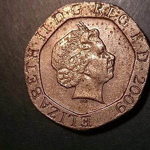 2009  British / UK Twenty Pence Coin Queen Elizabeth II - Picture 1 of 8