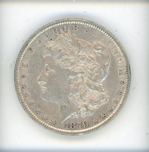 1879 Morgan Silver Dollar $1 AU - Picture 1 of 2