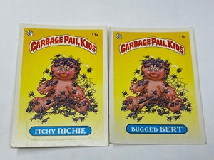 1985 Garbage Pail Kids OS1 1st Series Glossy ITCHY RICHIE & BUGGED BERT #1