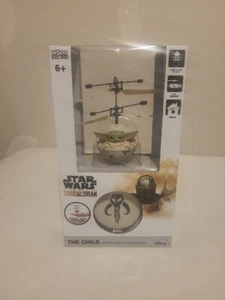 Star Wars Mandalorian the Child (Baby Yoda) Motion Sensing Flying Helicopter NIB - Picture 1 of 3