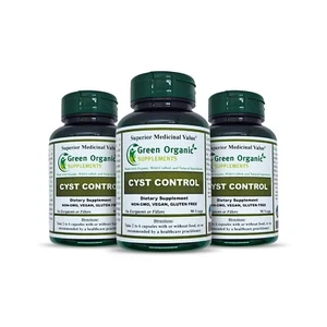 Green Organic Breast CYST 90 Vegan Capsule Plant-Based for Cysts Growth Control - Picture 1 of 9