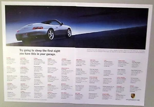 Porsche 911 Carrera Cabriolet 2001 "Versuchen zu schlafen" Original Farbdruck Anzeige - Bild 1 von 1