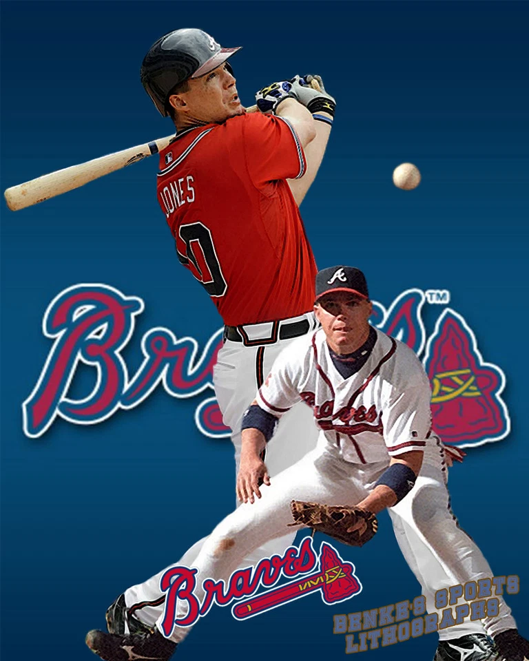 Atlanta Braves Lithograph print of  Chipper Jones  - Image 1 of 1