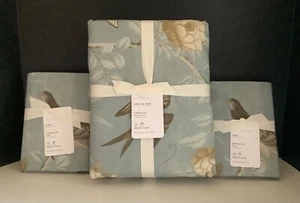 Edredón Pottery Barn EMMALYN CHATEAU King/Cal.King 2 euros Shams Aves Florales Nuevo - Imagen 1 de 7