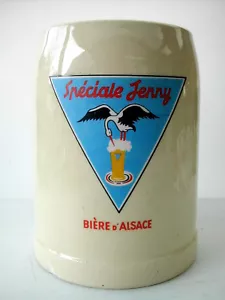 * CHOPE GRES VERRE A BIERE SPECIALE JENNY BIERE D'ALSACE 8 cm de Ø 12 cm de haut - Imagen 1 de 6