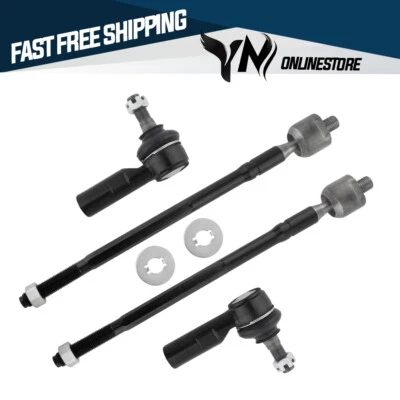 Set of 4 Inner Outer Tie Rod Ends Steering Kit For CHEVROLET PRIZM 1998-2002 - Image 1 of 4