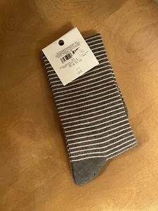 CALZINI GIROCOLLO GRIGI A RIGHE LOFT $14 NUOVI CON ETICHETTE TAGLIA UNICA - LA18 - Foto 1 di 4