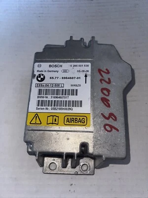 2006 - 2008 BMW 325i 330i unidade de controle de bolsa SRS 65.77-6964607-01 módulo 6964607 - Imagem 1 de 4