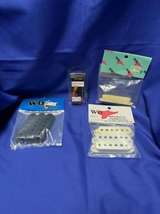 7 WD Single Coil Tonabnehmer Abdeckungen weiß und schwarz mit 12 Fender Tonabnehmer Schläuche - Bild 1 von 9
