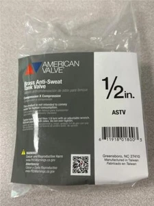 ^ American Valve Messing Anti-Schweiß Tank Ventil 1/2" Kompression ASTV NEU - Bild 1 von 2